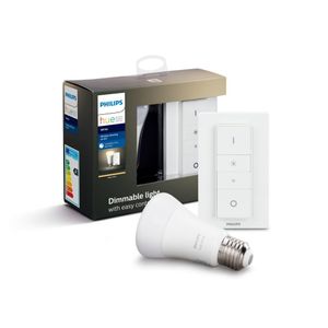 Philips Hue Bluetooth White LED E27 9,5 W mit Dimmschalter