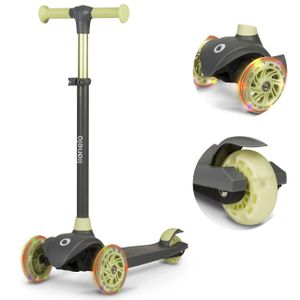 Lionelo JESSY Balance-Roller für Kinder ab dem 3. Lebensjahr bis zu 50 kg - Grau Grün