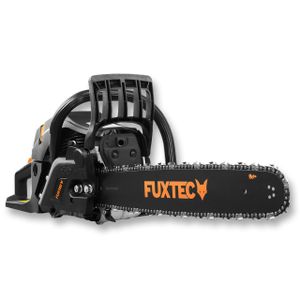 FUXTEC Benzin Kettensäge | Black Edition | Schwertlänge 46cm | Schnittlänge 40cm / 45cm | 5,2kg | 61,5ccm | 2-Takt | 550ml | 2,85kw | FX-KS262