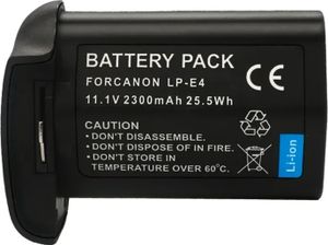 Batéria do fotoaparátu Canon LP-E4, kapacita 2300 mAh, napätie 11,1 V, 2300 mAh