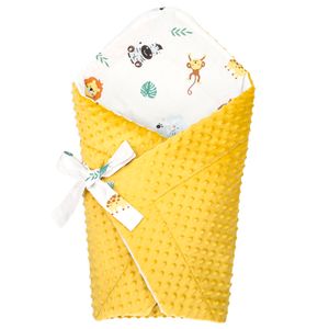 Dětská veverka - dětská deka zavinovačka babynest zavinovačka obálková deka 80x80 cm bavlna se safari - minky toffee