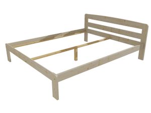 Manželská postel VMK008A masiv borovice (Rozměr: 200 x 200 cm, Barva dřeva: surové dřevo)