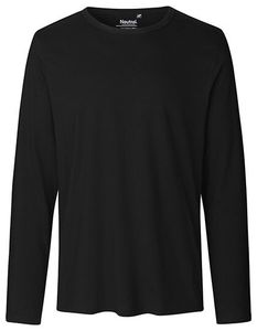 Neutrálne pánske tričko s dlhým rukávom O61050 Black L