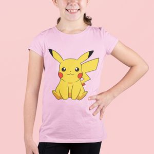 Dívčí tričko z organické bavlny Pokemon Pikachu Anime Comic Merch Pika Monster Funny