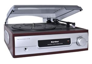 Karcher Plattenspieler mit eingebauten Lautsprechern, Vinyl Schallplattenspieler, Nostalgie Retro Turntable, KA 8050