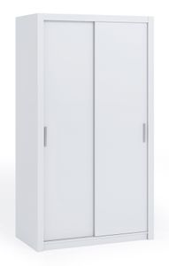 FURNIX Schiebetürenschrank Berti, 2-türiger Kleiderschrank B120 x H215 x T62 cm Weiss