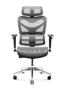 Ergonomická kancelářská židle Diablo V-Commander Kancelářská židle 3D područky Nastavitelná opěrka hlavy a sedák Barva: Černá - šedá