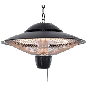 Sunred Deckenheizstrahler Barcelona 1500 W Halogen Schwarz