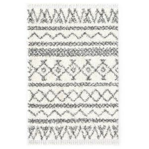 Berberteppich Hochflor PP Beige und Grau 160×230 cm