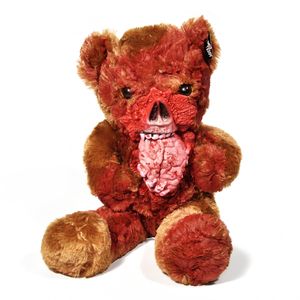 Original Zombie Teddy XXL die Halloween Teddybär Undead-Teds Evolution für alle Splatter & Horror Fans; verspeist Gehirn