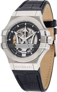 Maserati R8821108038 Pánské hodinky Automatic Potenza Skeleton Silver/Black