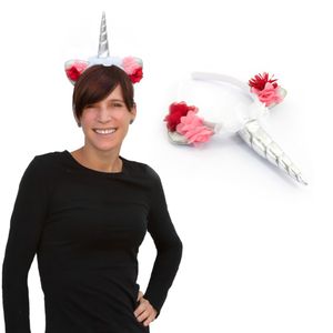 Oblique Unique Haarreifen Einhorn Haarreif Unicorn Fasching Karneval JGA silber