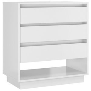 vidaXL Sideboard Hochglanz-Weiß 70x41x75 cm Holzwerkstoff