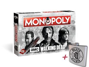 Monopoly The Walking Dead AMC mit Zusatzartikel, Setartikel:+ Walker Hunter Flachmann