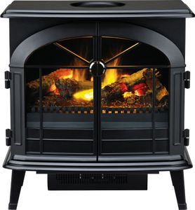 DIMPLEX - Stockbridge Elektrokamin - Freistehender Elektrokamin - Schwarz - Heizfunktion, LED Lampen, Patentierter 3D Optimyst Flammentechnik, Inklusive Fernbedienung, Dekokamin Elektrisch