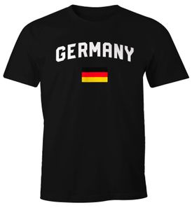 Moonworks® Herren Deutschland Fan-Shirt T-Shirt Fußball WM EM Fan-Trikot Weltmeisterschaft Europameisterschaft Germany L