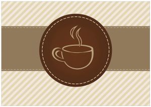 Wallario selbstklebendes Poster - Kaffee-Menü - Logo Symbol für Kaffee, Größe: 70 x 100 cm