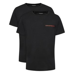 Emporio Armani 2er-Pack Lounge-T-Shirts mit Rundhalsausschnitt, Schwarz S