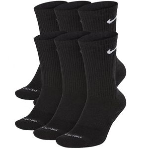 Nike skarpety czarne wysokie 6 par Bawełna Cushioned Dri-Fit SX6897-010 39-42 M