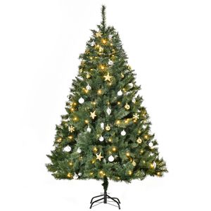 HOMCOM Weihnachtsbaum Tannenbaum 200 LEDs 745 Spitzen Ø 112 x H180 (cm)