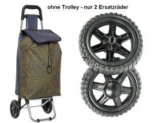 GKA 2 Stück Ersatzrad Rad für Kinderwagen Einkaufstrolley Einkaufswagen Ø 13,5 cm - nur Räder ohne Trolley