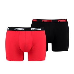 Boxerky PUMA Boxer Red/Black 2-pack Červeno-černá S