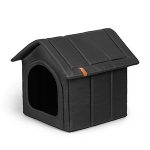 Rexproduct Home gemütliches Hundebett, Hundehütte im modernen Stil, Farbe dunkelgrau, Größe XXL (55x60x60cm)