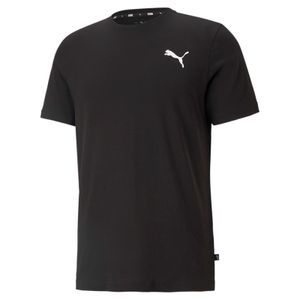 PUMA Herren T-Shirt - ESS Small Logo Tee, Rundhals, Kurzarm, uni Schwarz 4XL