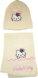 Hello Kitty Winter-Set mit Mütze und Schal für Mädchen Cremefarben 54