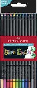 FABER-CASTELL Dreikant-Buntstifte Black Edition 12er Etui