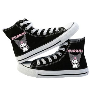 Anime Kuromi My Melody Sneakers Herren Damen High Top Canvas Schuhe Teenager Sportschuhe Schwarz#1 Gr.42