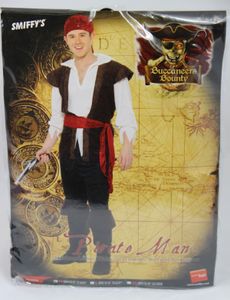 Piratenkostüm für Herren Kostüm Pirat Freibeuter Seeräuber Korsar Herrenkostüm Kosarenkostüm Gr. M - XL, Größe:XL