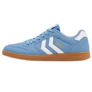 Hummel Handball Perfekt Synth. Suede Indoor Schuhe Sneaker blau/weiß 222812-8604, Schuhgröße:45 EU