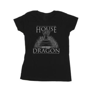 Game Of Thrones: House Of The Dragon - "Throne Text" T-Shirt für Damen BI22954 (XXL) (Schwarz)