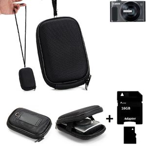 K-S-Trade Kameratasche kompatibel mit Canon PowerShot SX620 HS Hardcase für Kompaktkamera + 16GB Speicherkarte Gürteltasche Case Schutz Hülle