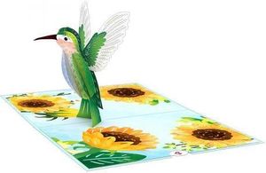 VERLAG: LOVEPOP Muttertag Sonnenblumen-Kolibri Pop-Up Card