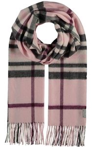 FRAAS Schal Pure Cashmere Scarf with FRAAS Plaid Light Rose rosa mehrfarbig