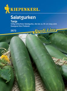 Salatgurke Tanja - Völlig bitterfreie Gurke die bis zu 35cm lang wird.