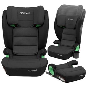 COIL Kinderautositz, Kindersitz, Autositz Weston I-SIZE, Verstellbare Kopfstütze, Belastbarkeit 15-36 kg,ab 3 bis 12 Jahren, Grau/Schwarz