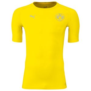 Puma BVB Borussia Dortmund Bodywear Tee - Herren Fanshirt T-Shirt - 749874-01 gelb  , Größe:S