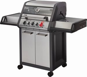 Enders® Gasgrill MONROE PRO 3 SIK TURBO, 3-Edelstahlbrenner, Seitenkocher, Infrarot-Backburner, PanoVision Sicht, HEAT RANGE™-Brenner, SWITCH GRID™, 800 °C TURBO ZONE™, SIMPLE CLEAN™ #8376