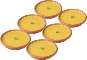 ​Citronella Duftkerzen im Terracotta Topf – 6er Set – 8h Brenndauer – Outdoor Kerzen für Garten & Balkon