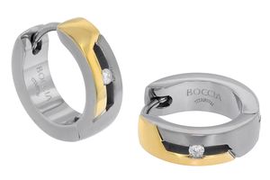 Boccia 05045-04 Damen-Creolen Titan mit Diamanten bicolor