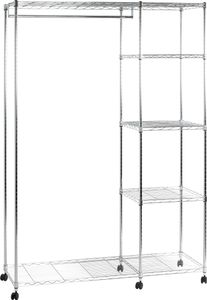 HAKU Möbel Rollgarderobe 43685 silber Metall 123,0 x 181,0 cm