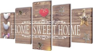 Bilder Dekoration Set Home Sweet Home 100 x 50 cm