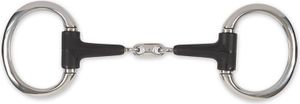 Equirubber - Equikind+ Doppelt Gebrochen Olivenkopf-Trense ER522 (5,5 in) (Silber/Schwarz)