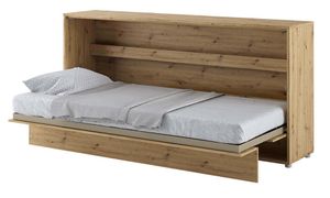 Nástenná posteľ Sklápacia posteľ BED CONCEPT BC-06 Horizontal 90x200 ARTISAN OAK Nástenná sklápacia posteľ, sklápacia šatníková posteľ, šatníková skriňa s integrovanou sklápacou posteľou, funkčná posteľ vrátane lamelového roštu