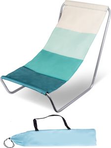 MalTec Gartenliege Klappbare Sonnenliege mit Tasche Stahl Weiss Blau leicht bis 100 kg angenehmes Material MalTec Gartenliege Klappbare Sonnenliege mit Tasche Stahl Weiss Blau leicht bis 100 kg angenehmes Material
