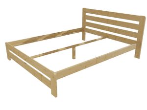 Manželská postel VMK001B masiv borovice (Rozměr: 200 x 200 cm, Barva dřeva: bezbarvý lak)