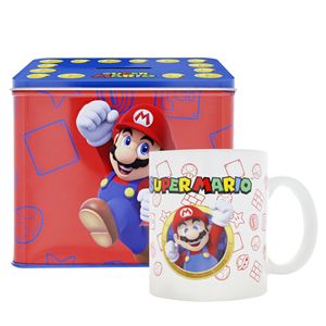 Nintendo Super Mario Tasse Cup Becher mit Spardose Münzbox 9 x 13 x 11cm
